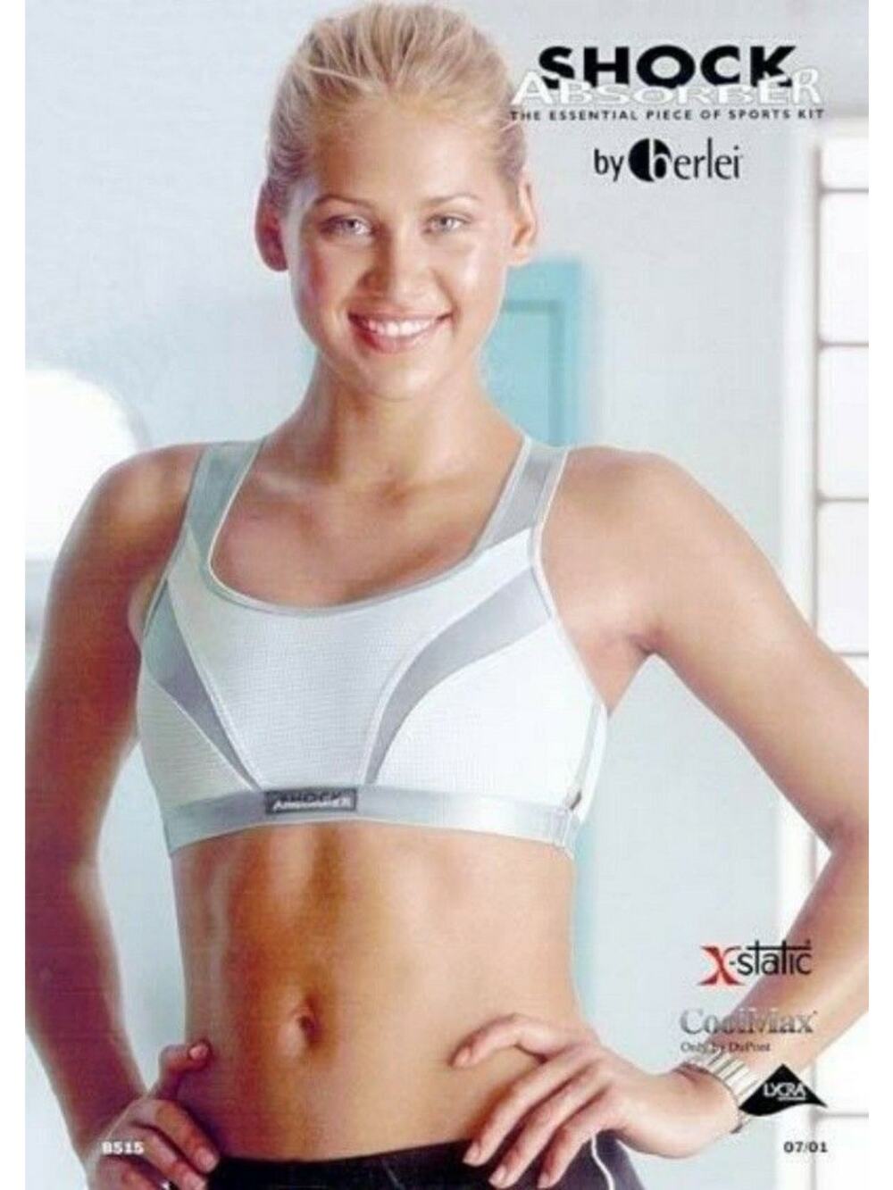 NWT Shock Absorber White Medium Support Adjustable Bra Top Women's Size 36C